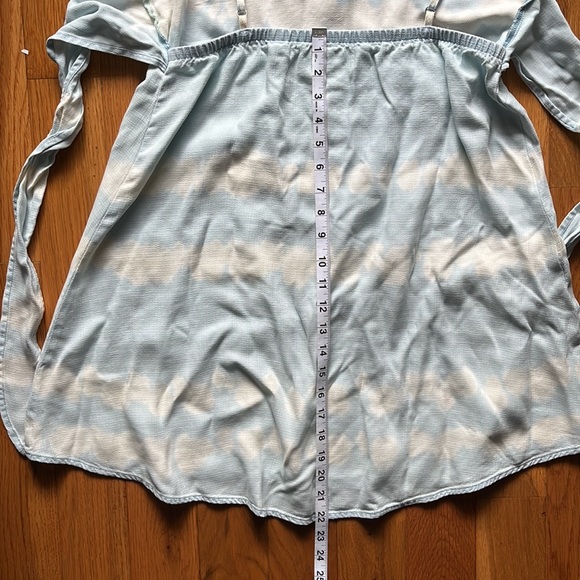 NWT Anthropologie Cloth & Stone Blue White Tie-Dye Swing Mini Dress Size Medium - Picture 7 of 9